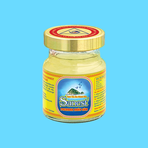 Nước yến sào Khánh Hòa Sanest Fucoidan nhân sâm lọ 70ml