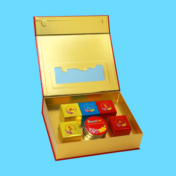 Bánh Yến sào Khánh Hòa Phúc Lộc Thọ hộp 5 bánh PLT + 1 hộp Cookie