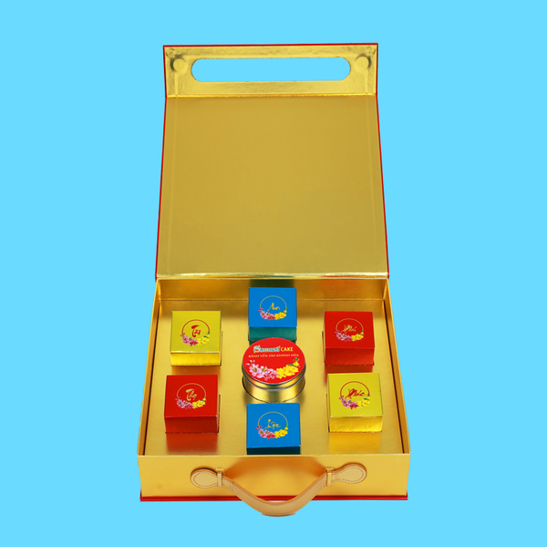 Bánh Yến sào Khánh Hòa Phúc Lộc Thọ hộp 6 bánh PLT + 1 hộp Cookie