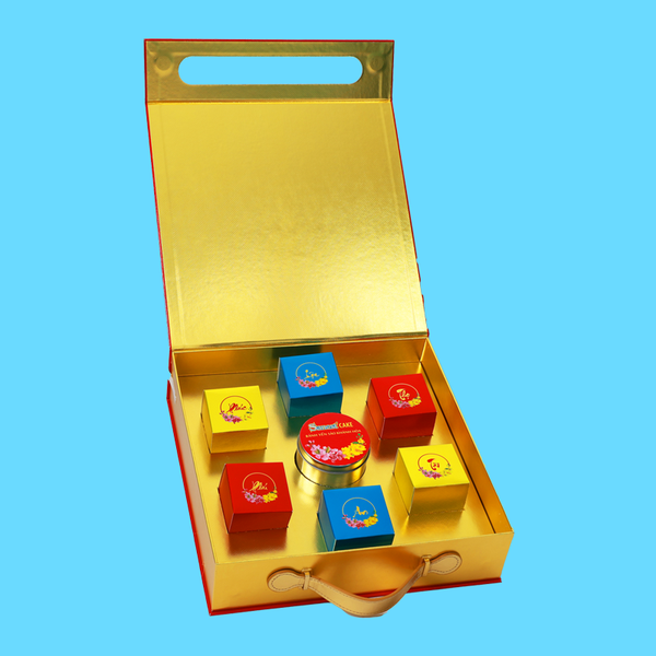 Bánh Yến sào Khánh Hòa Phúc Lộc Thọ hộp 6 bánh PLT + 1 hộp Cookie