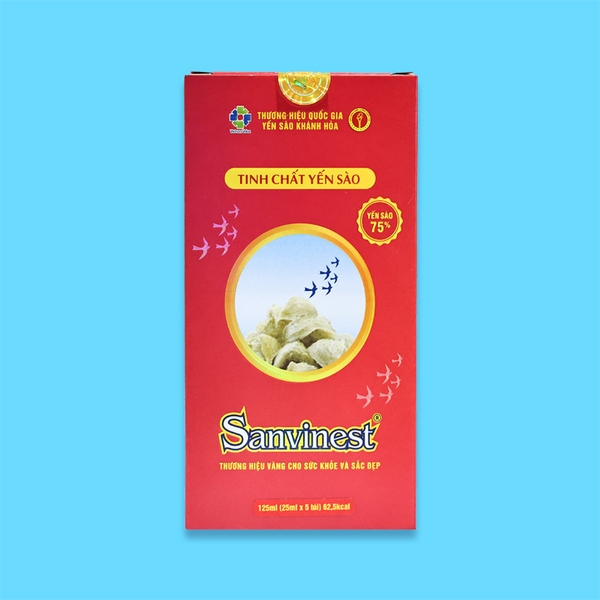 Tinh chất Yến sào Khánh Hòa Sanvinest - Hộp 5 túi 25ml