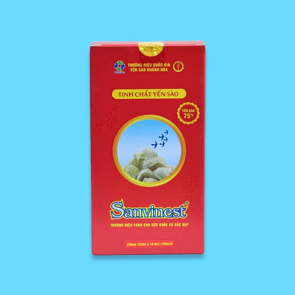 Tinh chất Yến sào Khánh Hòa Sanvinest - Hộp 10 túi 25ml