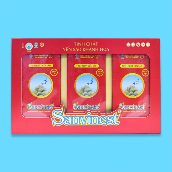 Hộp QT Tinh chất Yến sào Khánh Hòa Sanvinest - 30 túi 25ml