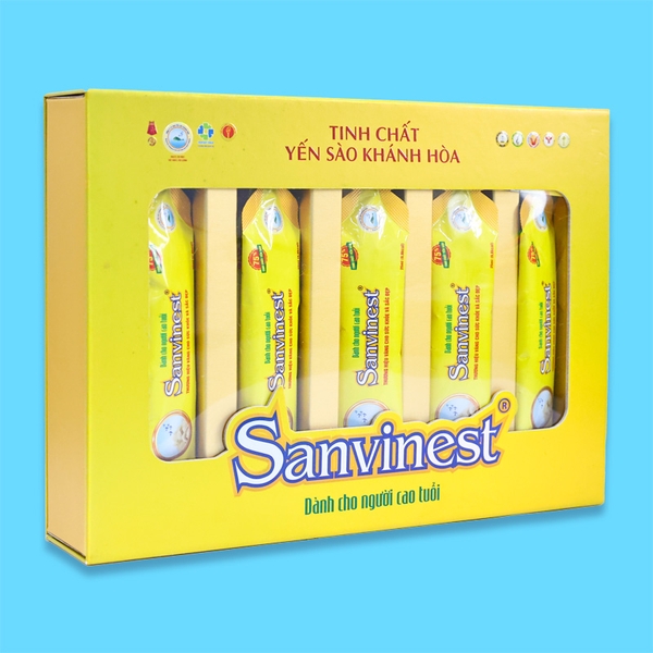 Hộp QT Tinh chất Yến sào Khánh Hòa Sanvinest dành cho người cao tuổi - 20 túi 25ml