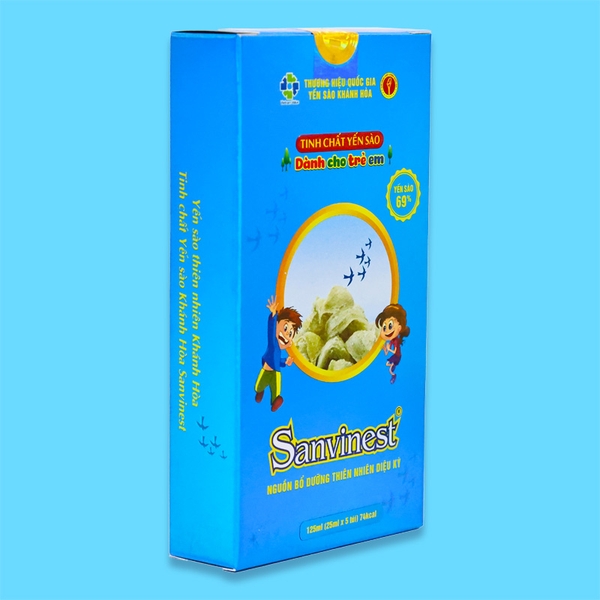 Tinh chất Yến sào Khánh Hòa Sanvinest dành cho trẻ em - Hộp 5 túi 25ml