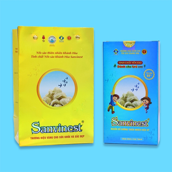 Tinh chất Yến sào Khánh Hòa Sanvinest dành cho trẻ em - Hộp 5 túi 25ml