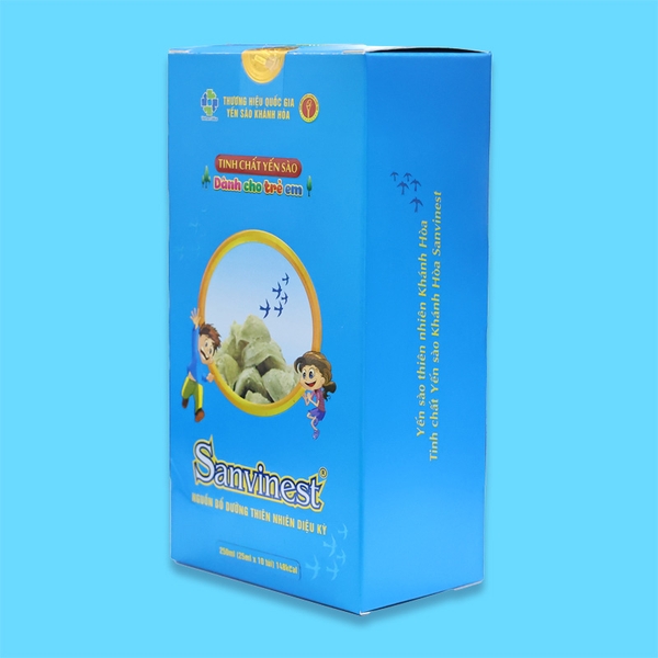 Tinh chất Yến sào Khánh Hòa Sanvinest dành cho trẻ em - Hộp 10 túi 25ml