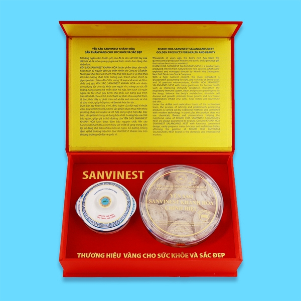 Hộp QT Yến sào Sanvinest Khánh Hòa chính hiệu nguyên tổ 100g