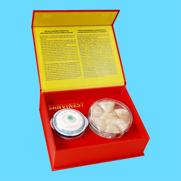 Hộp QT Yến sào Sanvinest Khánh Hòa chính hiệu nguyên tổ sơ chế 50g