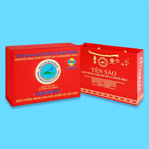 Hộp QT Yến sào Sanvinest Khánh Hòa chính hiệu nguyên tổ sơ chế 50g