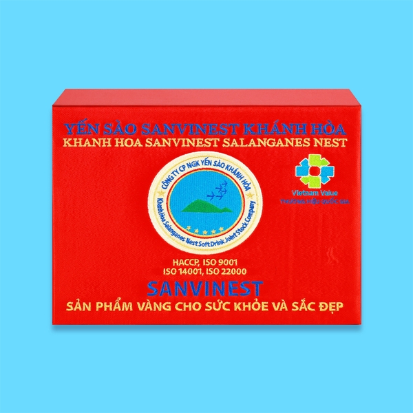 Hộp QT Yến sào Sanvinest Khánh Hòa chính hiệu nguyên tổ sơ chế 50g