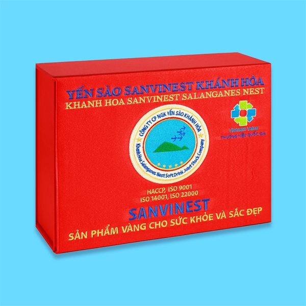 Hộp QT Yến sào Sanvinest Khánh Hòa chính hiệu nguyên tổ sơ chế 50g