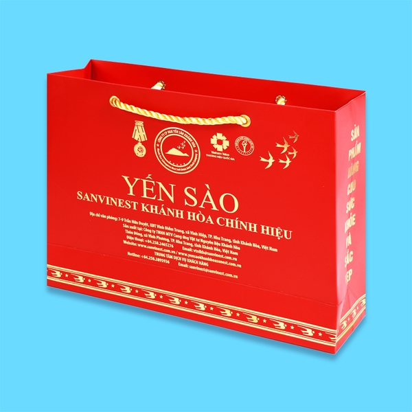 Hộp QT Yến sào Sanvinest Khánh Hòa chính hiệu nguyên tổ sơ chế 50g