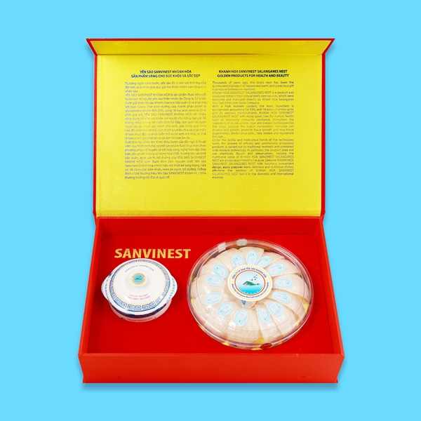 Hộp QT Yến sào Sanvinest Khánh Hòa chính hiệu tinh chế dạng tổ -Hộp 100g