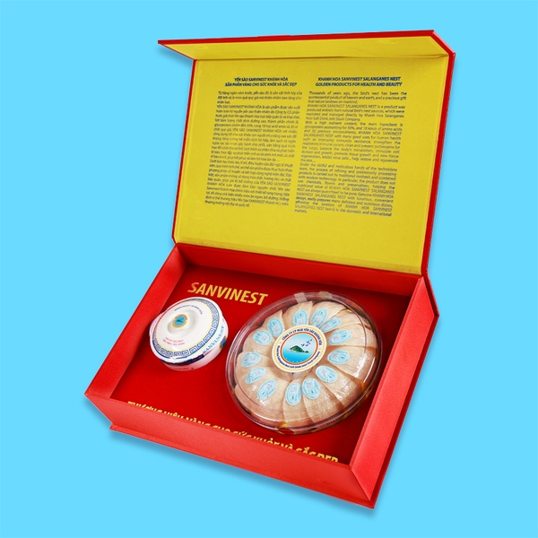 Hộp QT Yến sào Sanvinest Khánh Hòa chính hiệu tinh chế dạng tổ -Hộp 100g