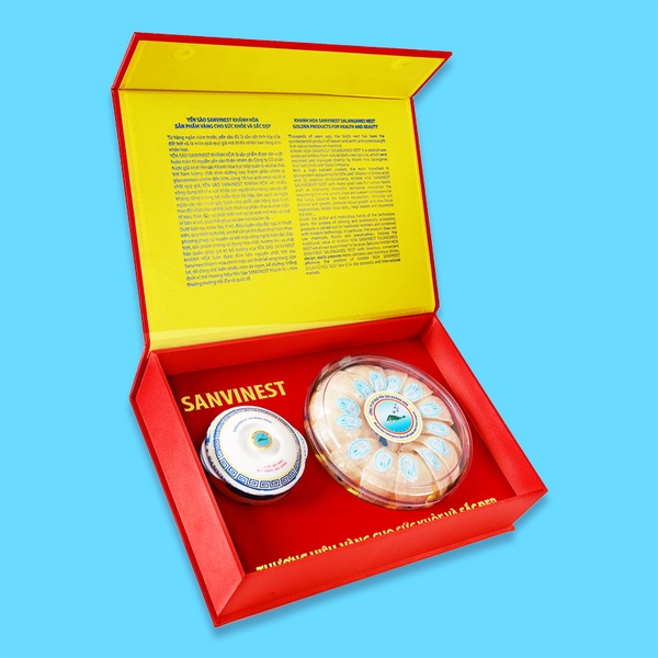 Hộp QT Yến sào Sanvinest Khánh Hòa chính hiệu tinh chế dạng tổ -Hộp 100g
