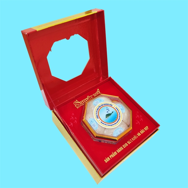 Hộp quà tặng Yến sào Sanvinest Khánh Hòa chính hiệu tinh chế dạng tổ - Hộp 20g