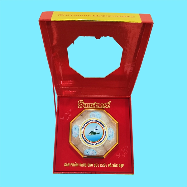 Hộp quà tặng Yến sào Sanvinest Khánh Hòa chính hiệu tinh chế dạng tổ - Hộp 20g