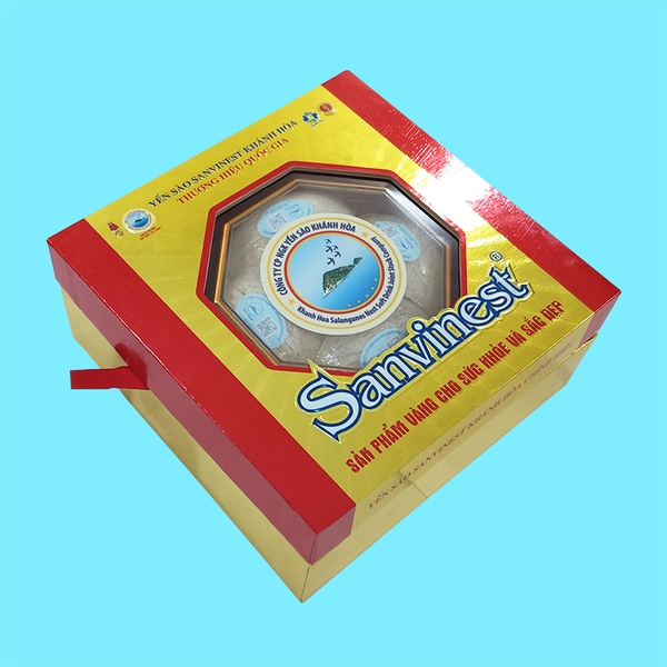 Hộp quà tặng Yến sào Sanvinest Khánh Hòa chính hiệu tinh chế dạng tổ - Hộp 20g