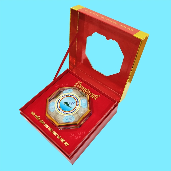 Hộp quà tặng Yến sào Sanvinest Khánh Hòa chính hiệu tinh chế dạng tổ - Hộp 30g