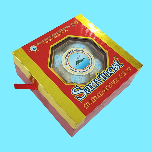 Hộp quà tặng Yến sào Sanvinest Khánh Hòa chính hiệu tinh chế dạng tổ - Hộp 30g