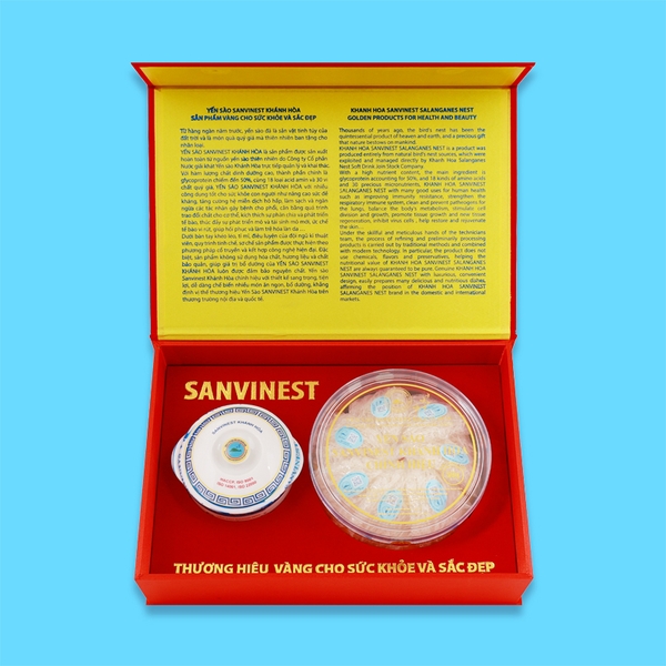 Hộp QT Yến sào Sanvinest Khánh Hòa chính hiệu tinh chế dạng tổ -Hộp 50g