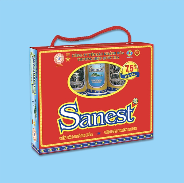 Nước yến sào Khánh Hòa Sanest hộp 10 lon 190ml