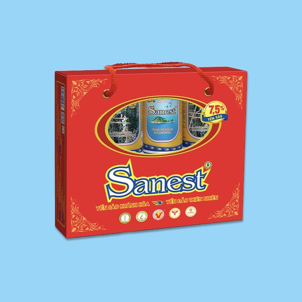 Nước yến sào Khánh Hòa Sanest hộp 6 lon Hộp QT