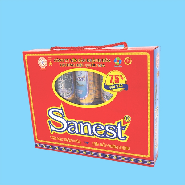 Nước yến sào Khánh Hòa Sanest hộp 10 lon 190ml