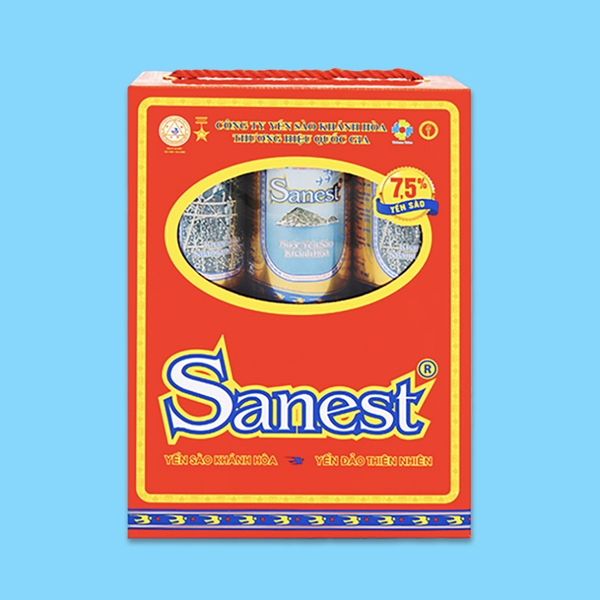 Nước yến sào Khánh Hòa Sanest hộp 6 lon 190ml