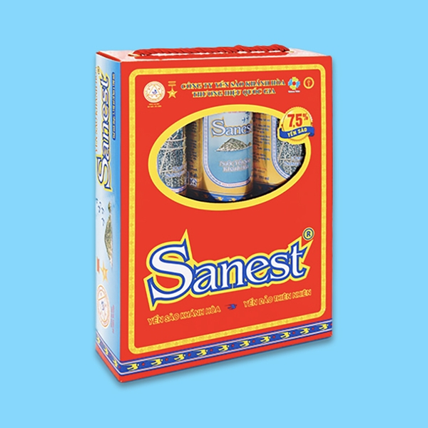 Nước yến sào Khánh Hòa Sanest hộp 6 lon 190ml