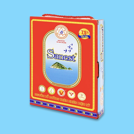 Nước yến sào Khánh Hòa Sanest hộp 6 lon 190ml
