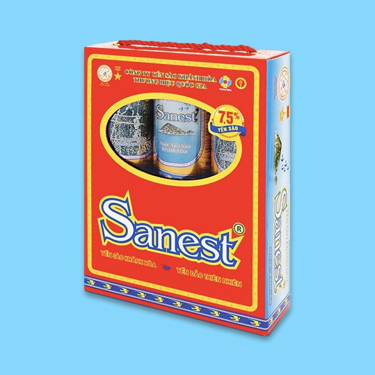 Nước yến sào Khánh Hòa Sanest hộp 6 lon 190ml