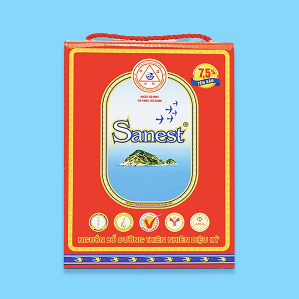 Nước yến sào Khánh Hòa Sanest hộp 6 lon 190ml