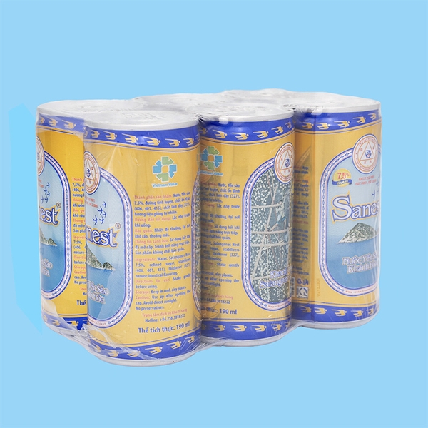 Nước yến sào Khánh Hòa Sanest lốc 6 lon 190ml