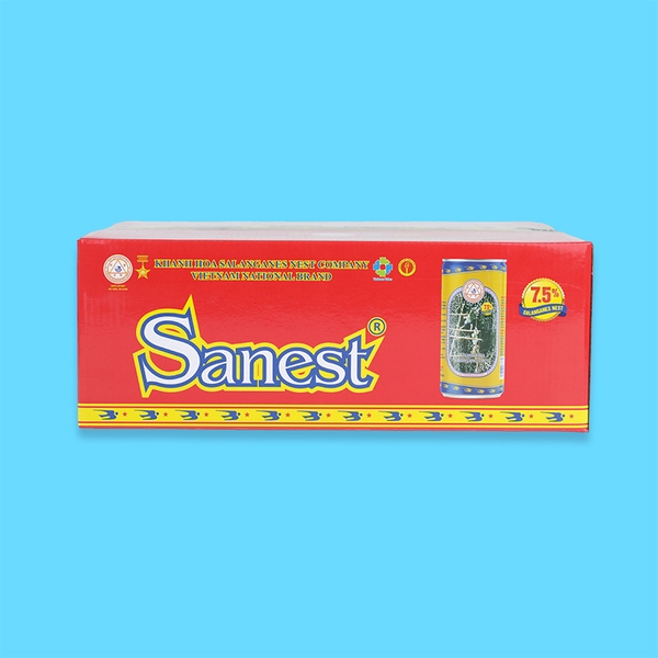 Nước yến sào Khánh Hòa Sanest thùng 30 lon 190ml
