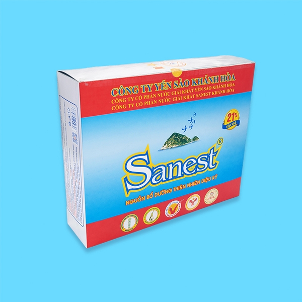 Nước yến sào Khánh Hòa Sanest không đường hộp 6 lọ 70ml