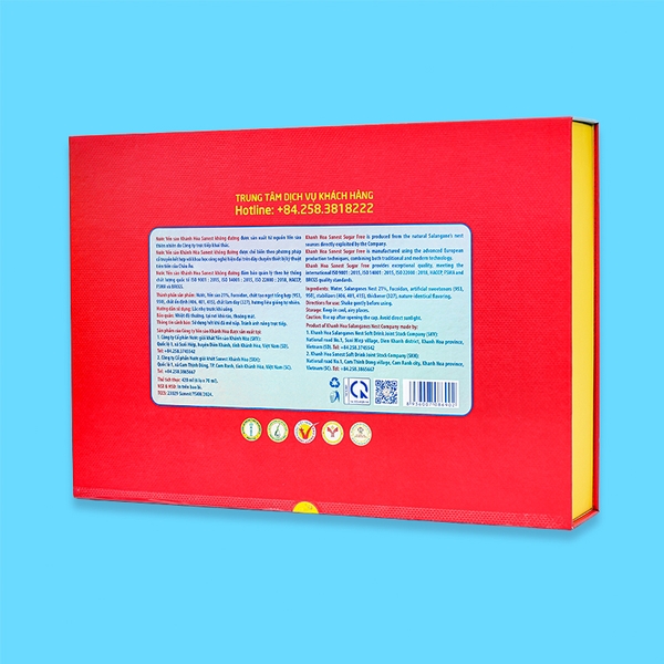Nước yến sào Khánh Hòa Sanest không đường hộp 6 lọ 70ml Quà tặng