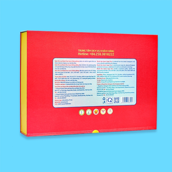 Nước yến sào Khánh Hòa Sanest không đường hộp 6 lọ 70ml Quà tặng