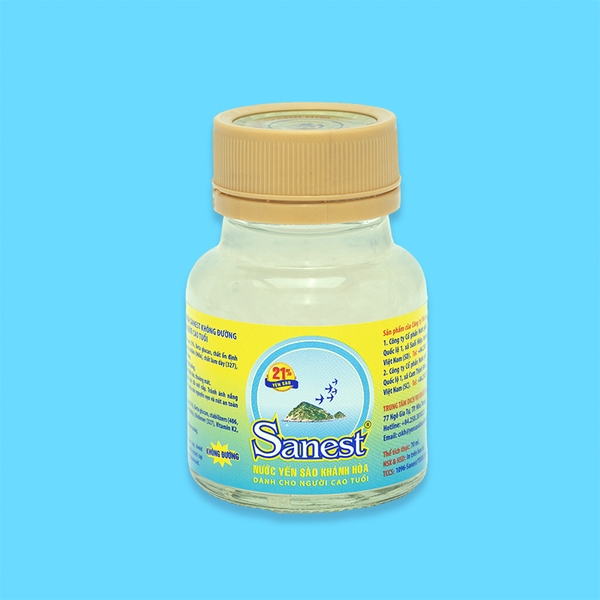 Nước yến sào Khánh Hòa Sanest không đường dành cho người cao tuổi lọ 70ml
