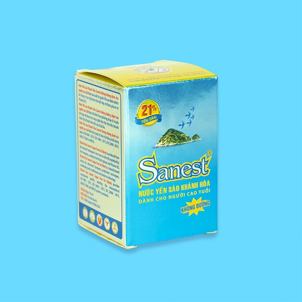 Nước yến sào Khánh Hòa Sanest không đường dành cho người cao tuổi lọ 70ml