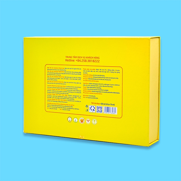 Nước yến sào Khánh Hòa Sanvinest hộp 6 lọ 70ml