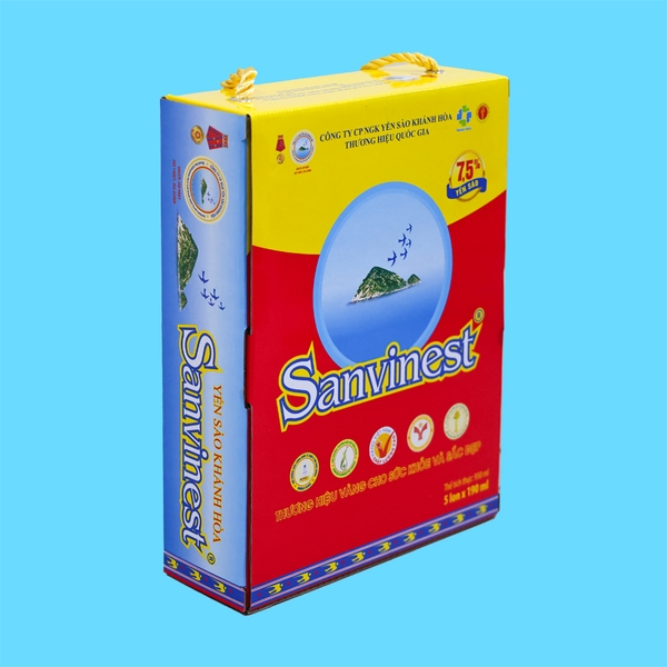 Nước yến sào Khánh Hòa Sanvinest hộp 5 lon 190ml