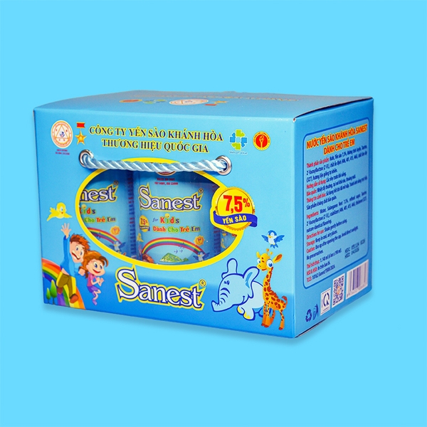 Nước yến sào Khánh Hòa Sanest dành cho trẻ em hộp 6 lon 190ml