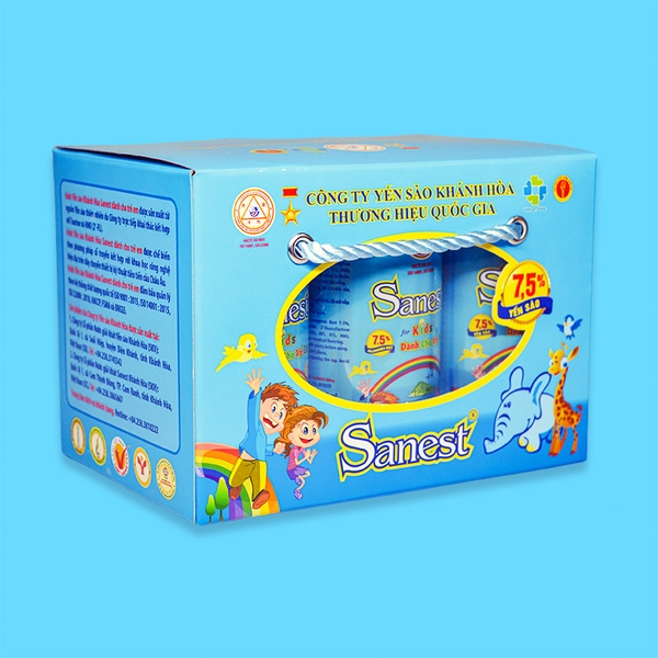 Nước yến sào Khánh Hòa Sanest dành cho trẻ em hộp 6 lon 190ml