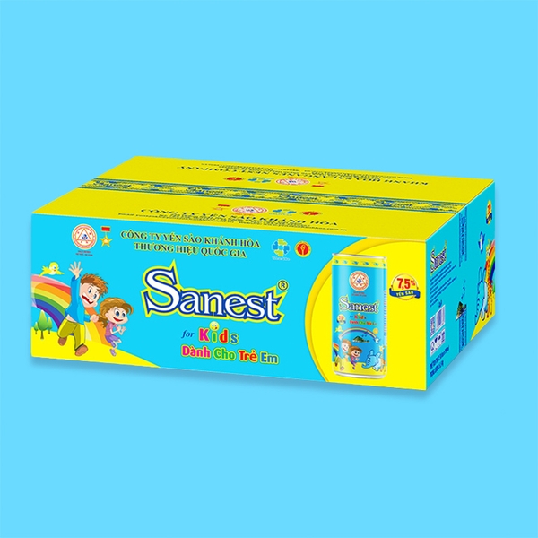Nước yến sào Khánh Hòa Sanest dành cho trẻ em thùng 30 lon 190ml