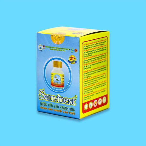 Nước yến sào Khánh Hòa Sanvinest không đường dành cho người cao tuổi lọ 70ml