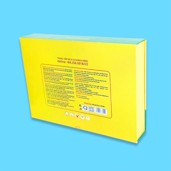 Nước yến sào Khánh Hòa Sanvinest Đông trùng Hạ thảo hộp 6 lọ 70ml