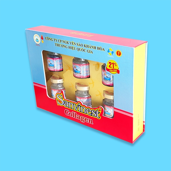 Nước yến sào Khánh Hòa Sanvinest Collagen hộp 6 lọ 70ml