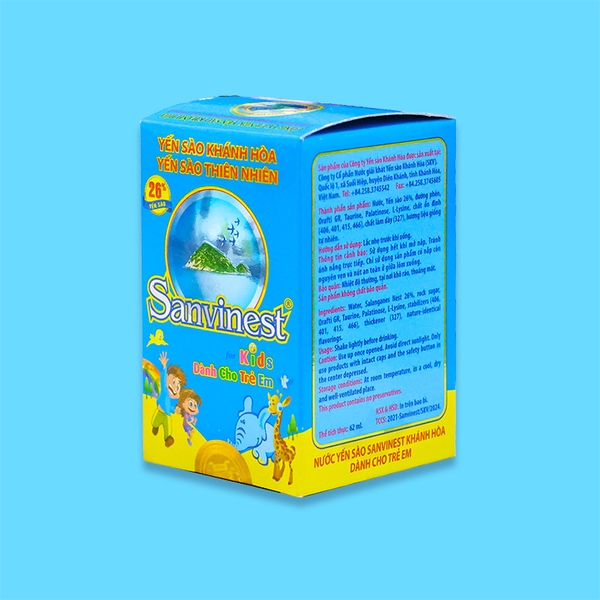 Nước yến sào Khánh Hòa Sanvinest dành cho trẻ em lọ 62ml